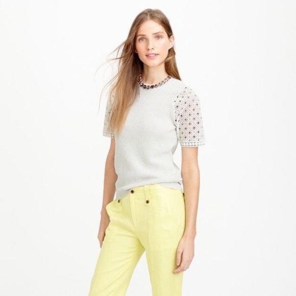 J. Crew short sleeve sweater in navy - Picture 2 of 5